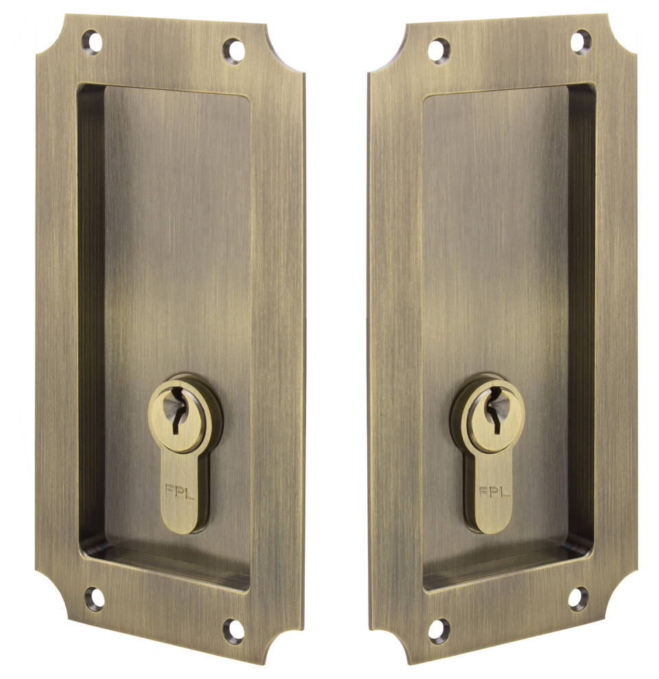 Fpl Manor Pocket Lock Double Keyed Traditional Pocket Door