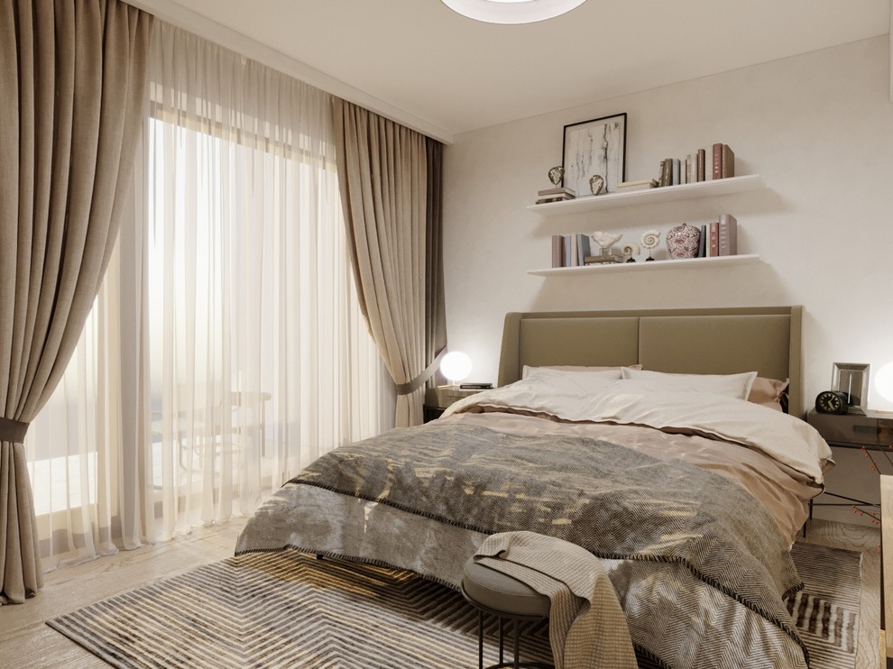 Светлая спальная комната