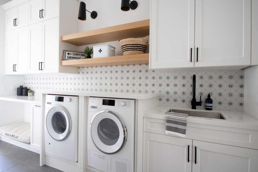 Coastal Farmhouse - Beach Style - Laundry Room - San Diego - by ...
