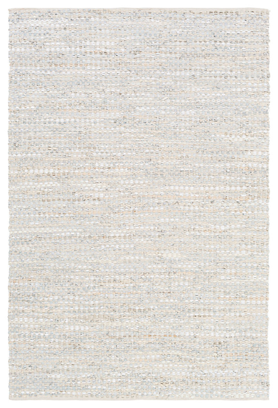 Jamie Hides and Leather Silver Gray, Sage Area Rug, 4' X 6'