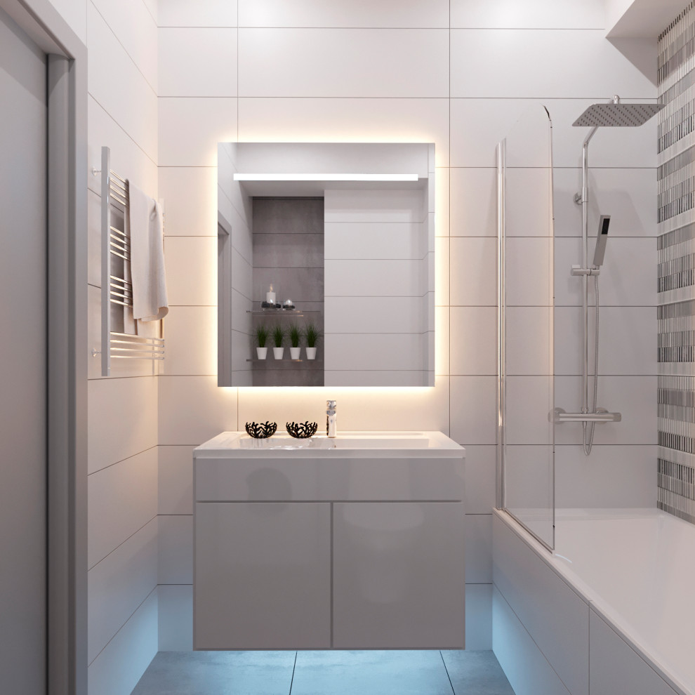 Визуализация проекта квартиры 70 м2 в стиле "Минимализм"