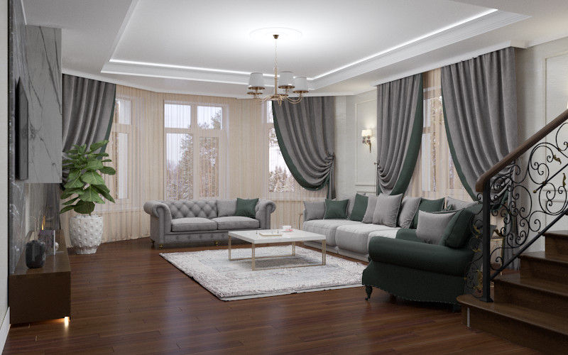 Классика. Проект в пос."Снегири" в г.Томск 2019 г.