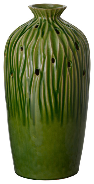 Sequoia Tall Vase, Olive Green - Contemporary - Vases - by EMISSARY | Houzz
