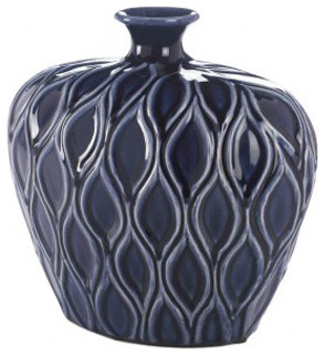 Deep Blue Small Lip Vase