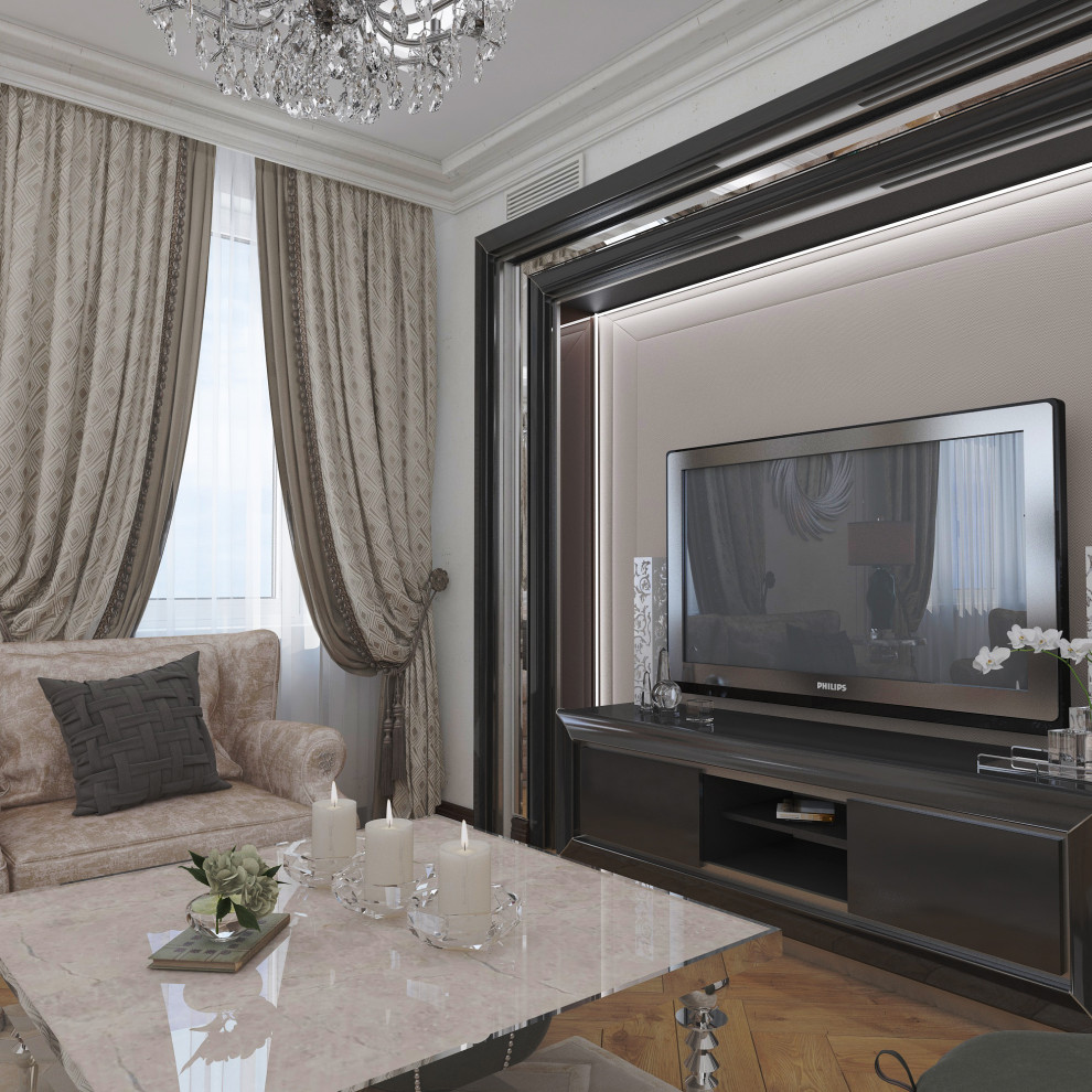 Проект. Интерьер квартиры. Неоклассика (180 кв м)