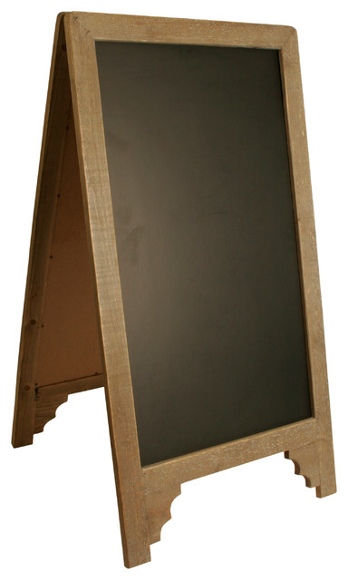 Wald Imports Brown Wood Chalkboard Display Sign