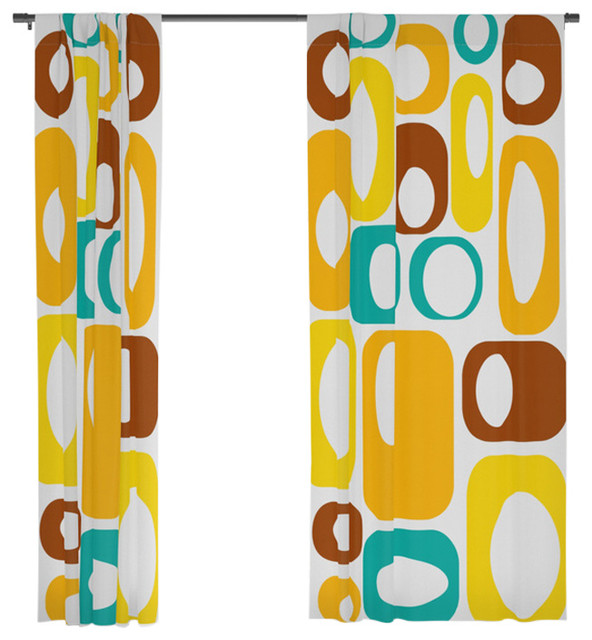Mid Century Modern Curtain Panel Kane Contemporary Curtains