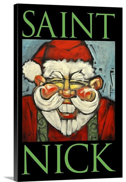 "Saint Nick Poster" Wrapped Canvas Art Print, 12"x18"x1.5"