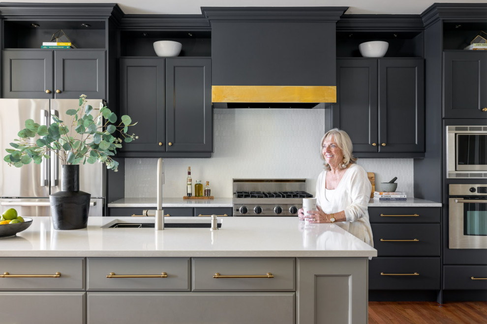 Foothill Estates Transitional Kitchen Calgary by Stephanie Charest Interior Design Houzz