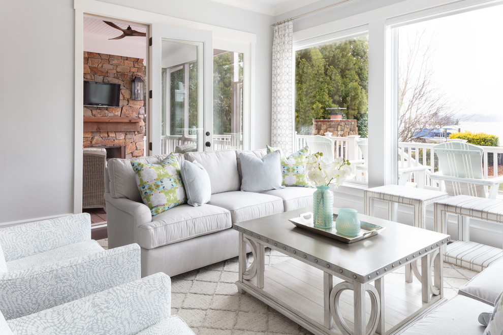 Lake Norman - Beach Style - Sunroom - Charlotte - by Lauren Nicole ...