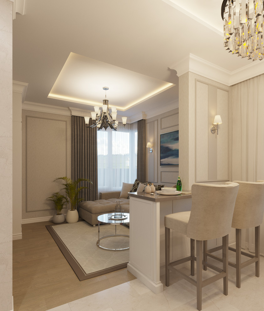 Однокомнатная квартира в неоклассическом стиле