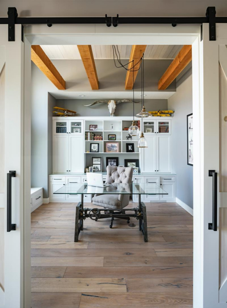 Inspiration for a country home office in Salt Lake City.