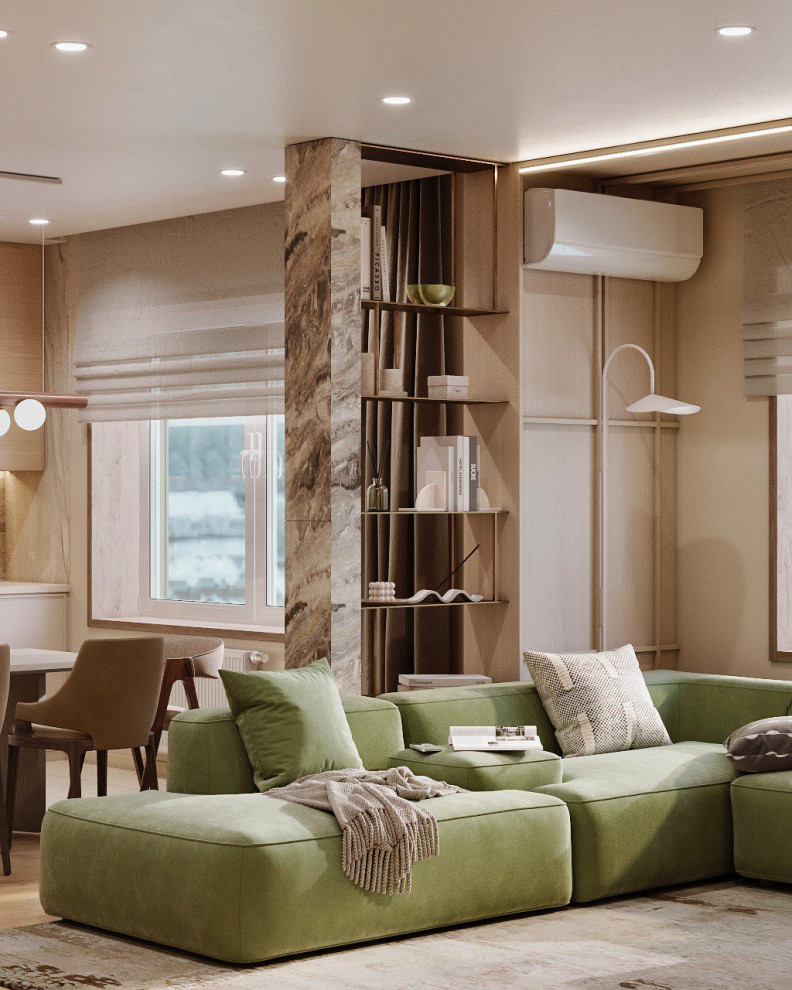 Современный интерьер для молодой семьи, 100 м2