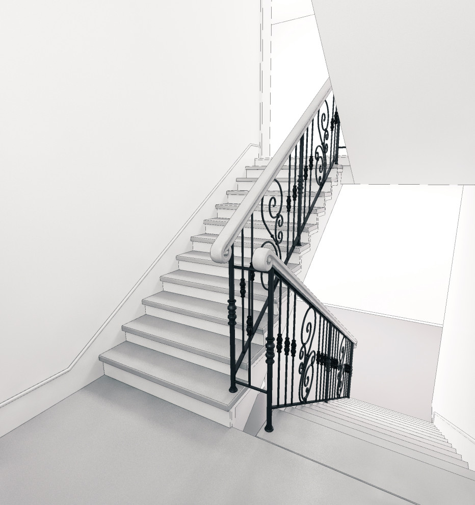 Облицовка каркаса массивом Ясеня+кованное ограждение