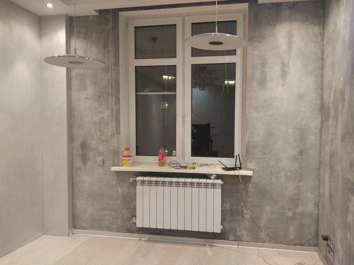 Отделка декоративной штукатуркой комнаты для подростка