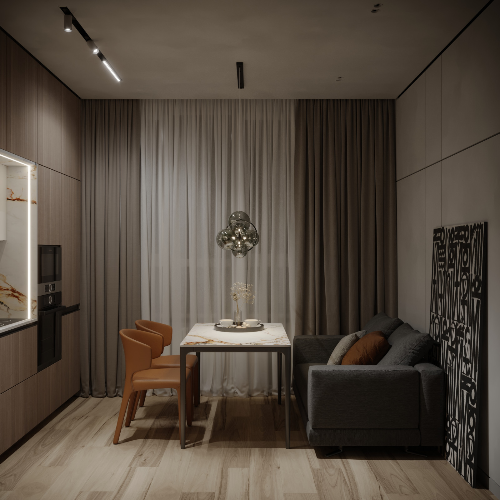 Дизайн проект квартиры в ЖК "Огни"