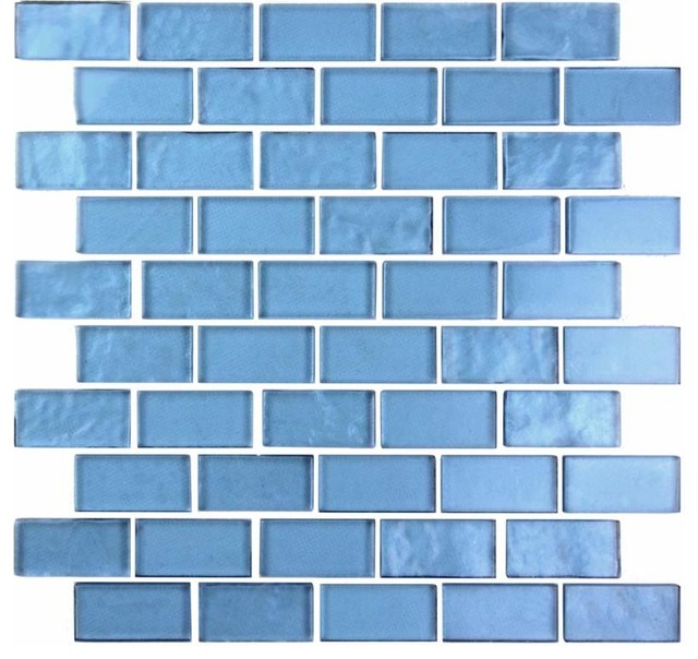 Miseno MT-SCENERY1X2 Scenery - 1" X 2" - Glass Visual - Wall Tile - Blue Dane