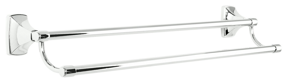 Amerock BH2650526 Polished Chrome Clarendon 24" Double Towel Bar from