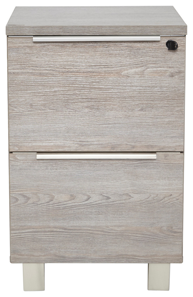 K124 2 Drawers File Gray Contemporary Filing by