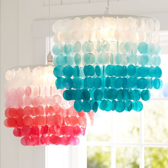 Ombré Capiz Chandelier