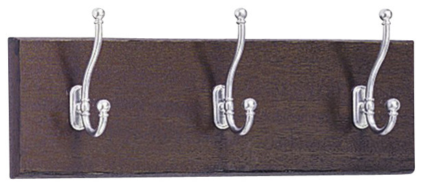 Safco 3-Hook Wood Wall Coat Rack (Set of 6)