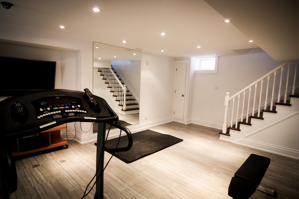 Rosedale Basement Traditional Home Gym Toronto by MG Build Inc