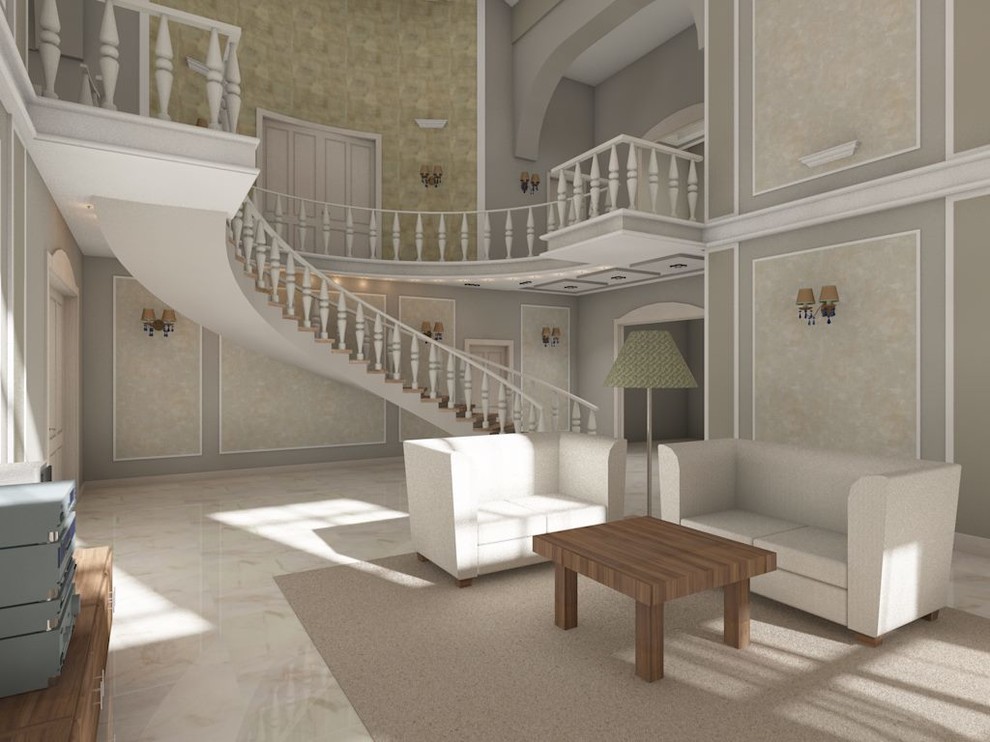 Интерьер коттеджа в классическом стиле