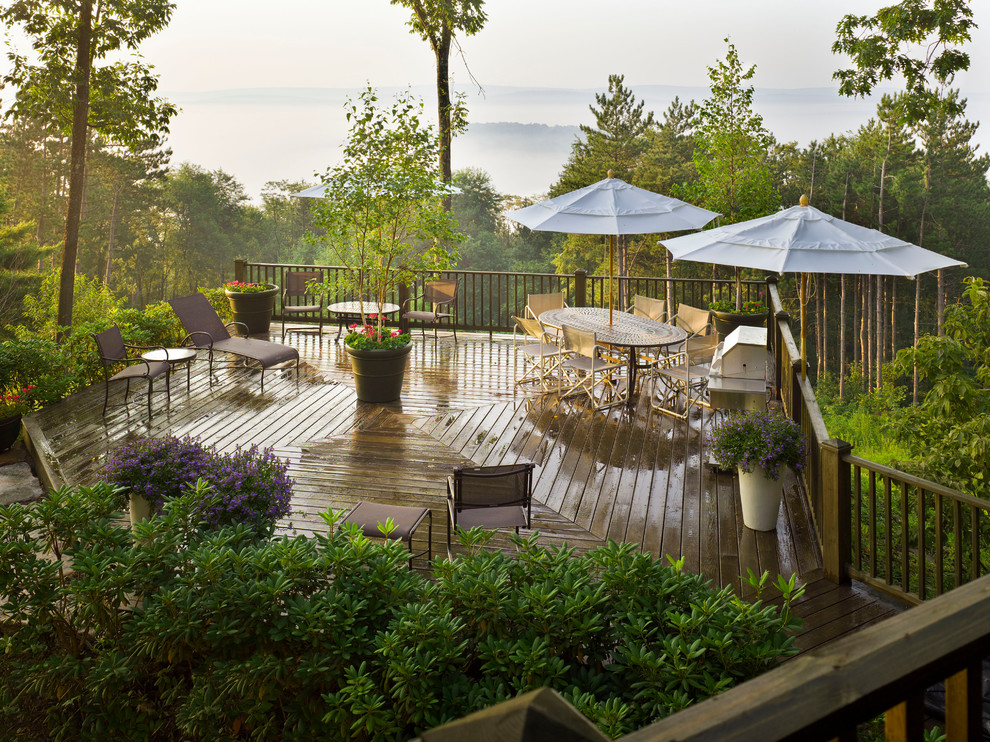 Inspiration for a large traditional backyard deck in Other with no cover.