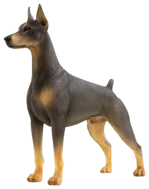 doberman stone statue