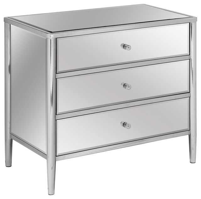Crestview Hollywood Nickel And Mirror 3 Drawer Chest Midcentury Crestview Hollywood Nickel And Mirror 3 Drawer Chest Midcentury Accent Chests Cabinets By Gwg Outlet