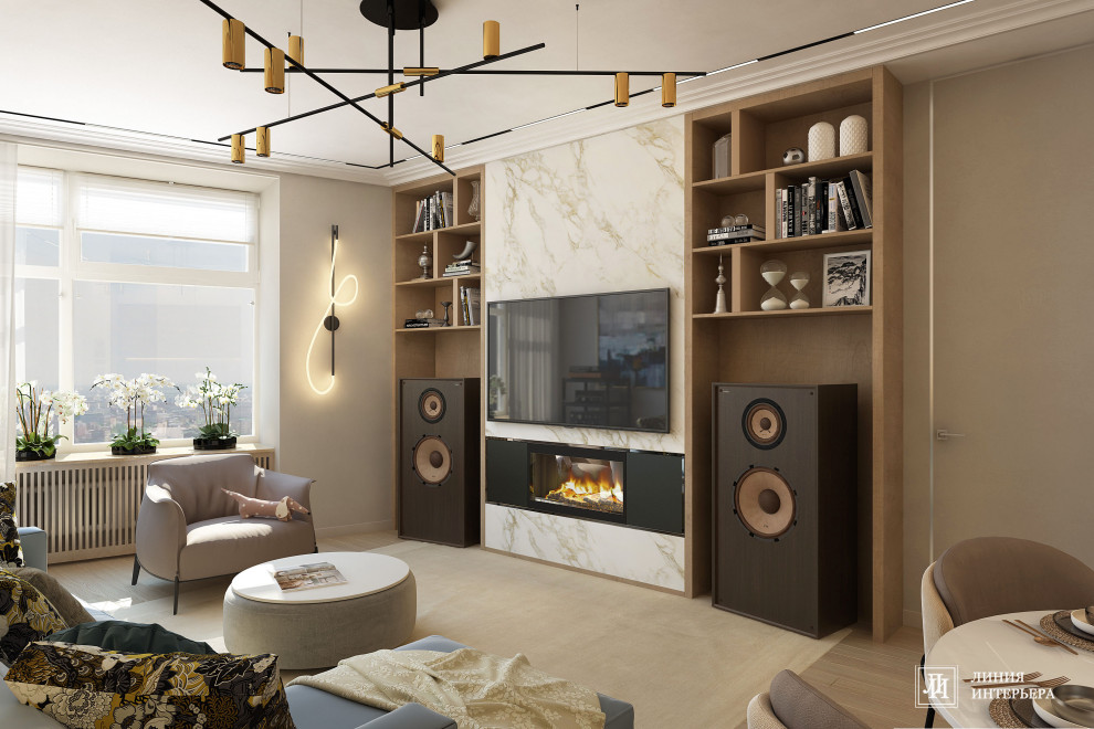 Дизайн интерьера 3-х комнатной квартиры в ЖК Триколор