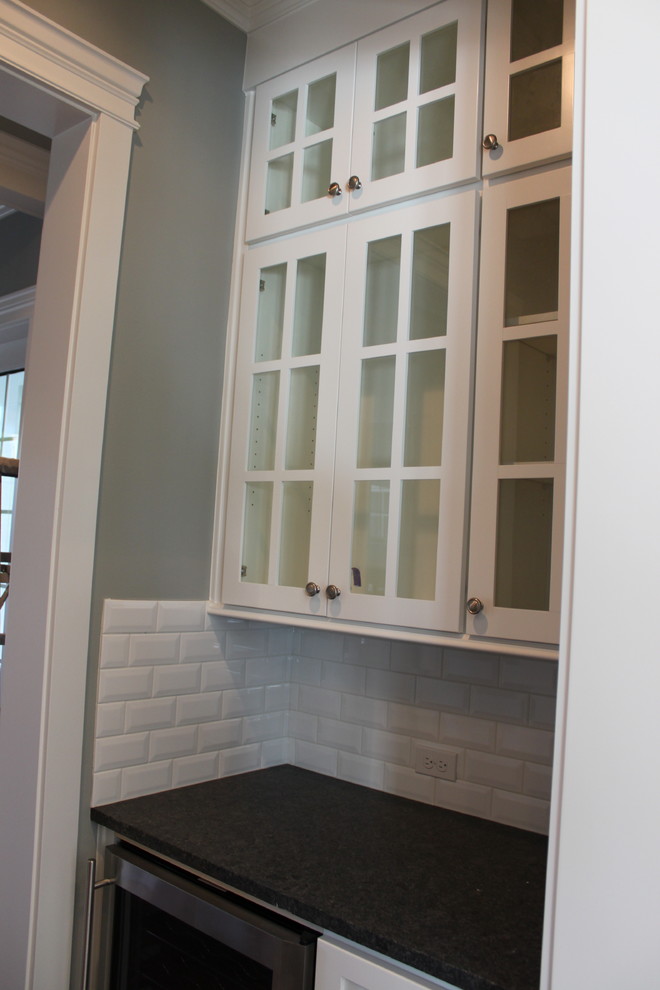 Example of a transitional kitchen design in Seattle