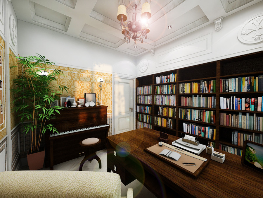 Интерьер загородного дома у озера