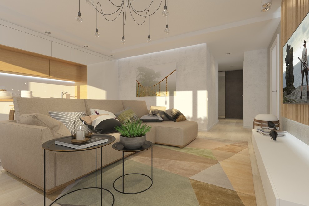 Гостиная-студия для современной молодой семьи