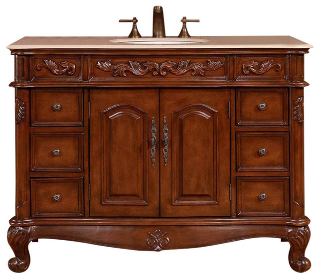 silkroad 48 traditional single sink bathroom vanity victorian bathroom vanities and - Bathroom Cabinets Victorian silkroad 48 traditional single sink bathroom vanity victorian bathroom vanities and - Bathroom Cabinets Victorian
