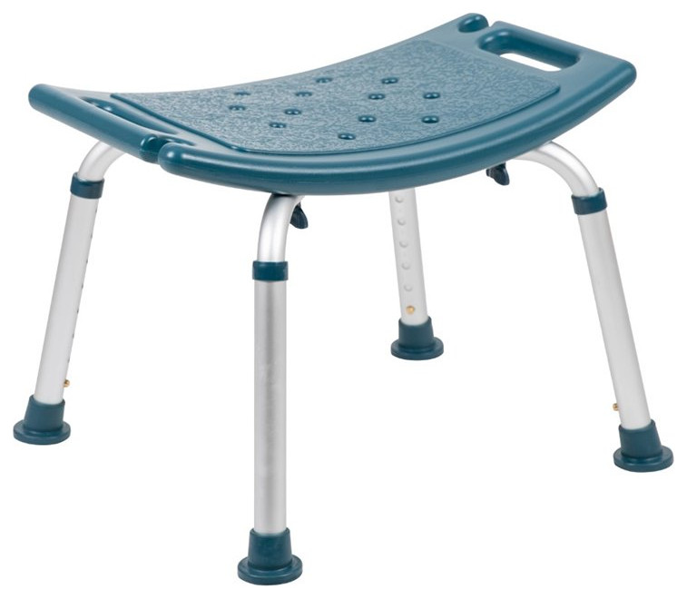 Flash Furniture Hercules 19" Adjustable Plastic Bath and Shower Stool