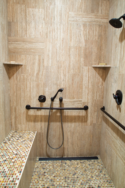 Handicap Accessible Shower Contemporary Bathroom Chicago