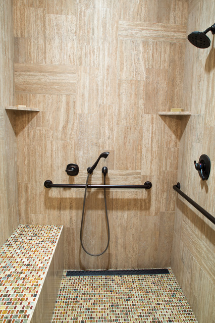 Handicap Accessible Shower Contemporary Bathroom