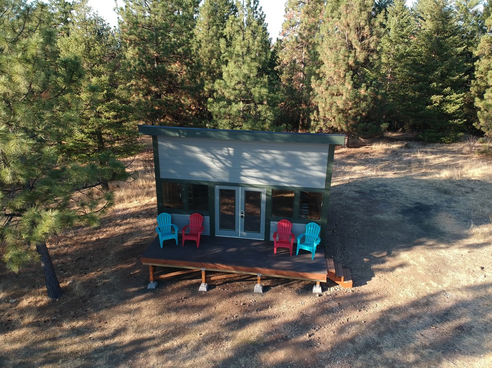 Tiny House Rustic Exterior San Luis Obispo by JJ WILLS CONSTRUCTION