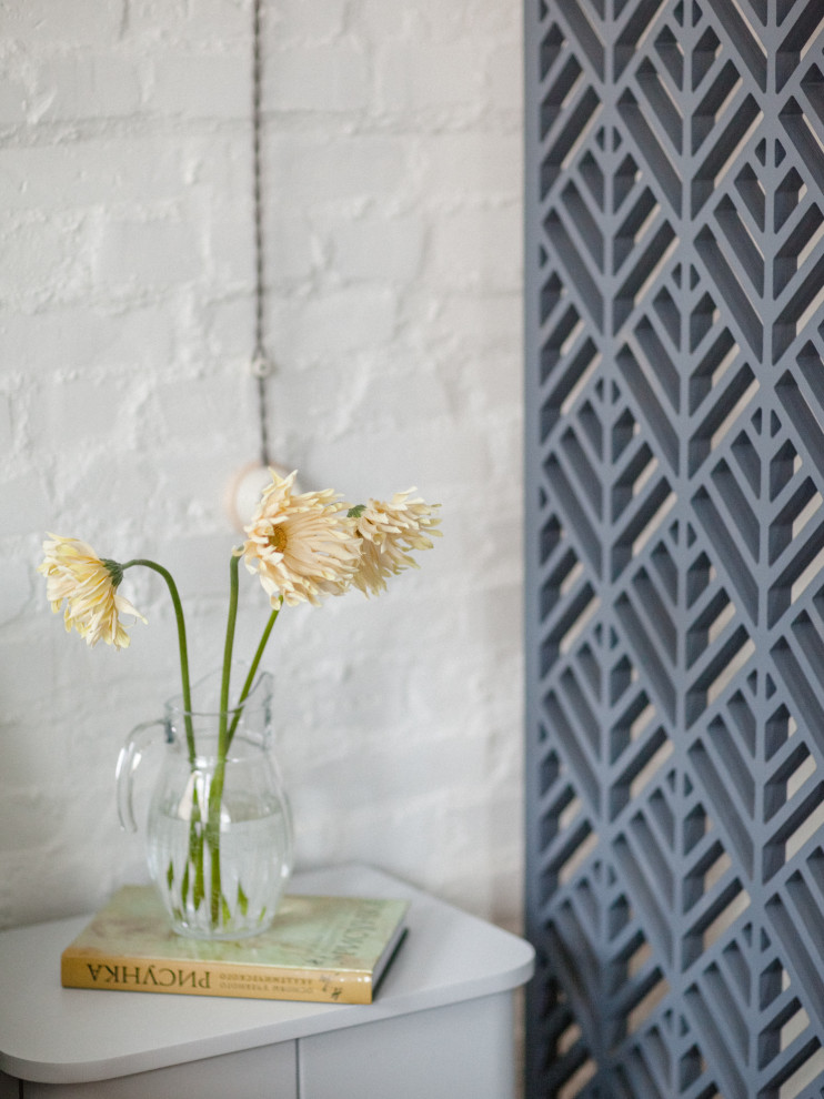 Разделитель пространства в спальне