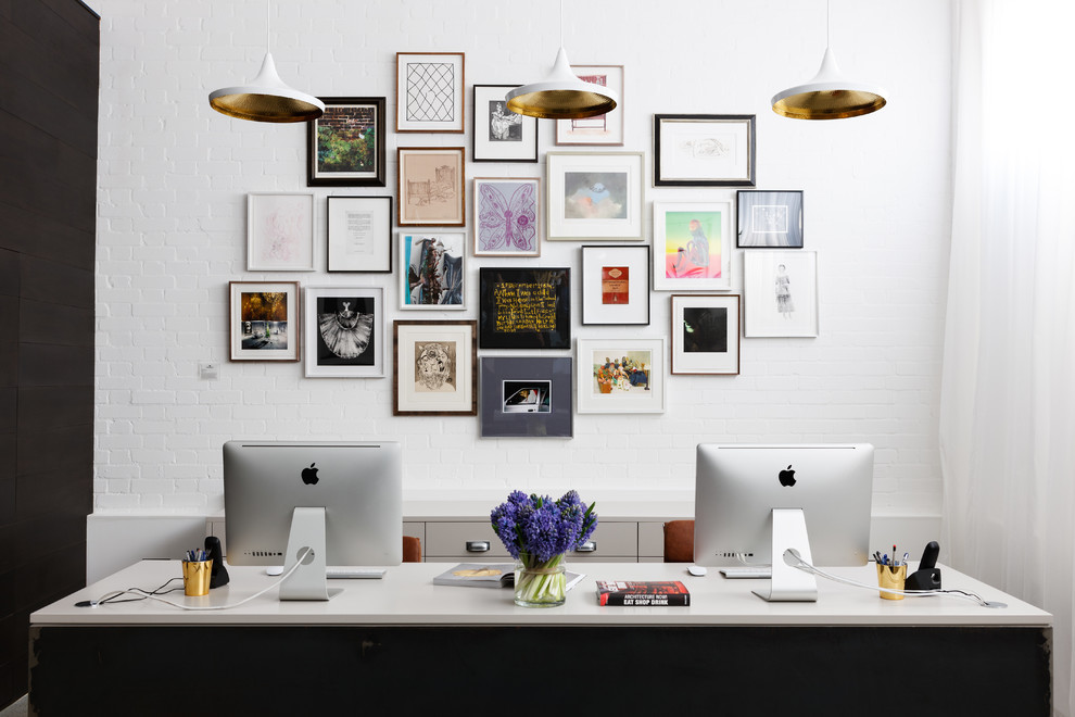 Eclectic home office in London.