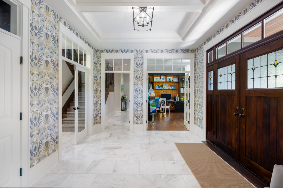 Inspiration for a transitional home design remodel in Vancouver