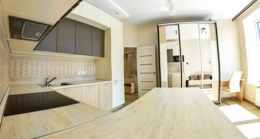 Кухня вид с фартука