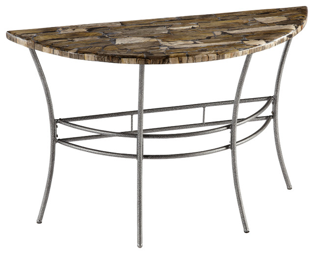 Turn To Stone Rounded Console Table Transitional Turn To Stone Rounded Console Table Transitional Tables
