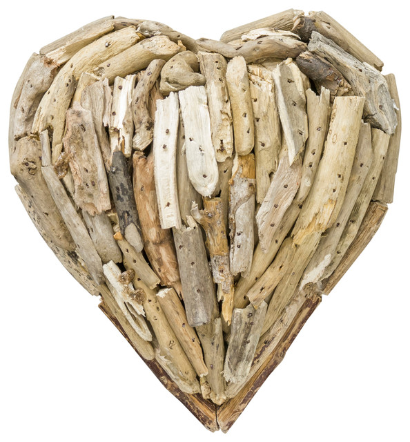 Driftwood Heart Wall Decoration, Natural, Small