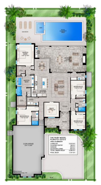 Ruby House Plan beach-style