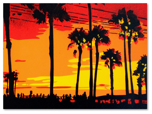 Epic GraffitiCalifornia Sunset Drive by Monfils Giclee Canvas Wall Art 26x26 Epic GraffitiCalifornia Sunset Drive by Monfils Giclee Canvas Wall Art 26x26