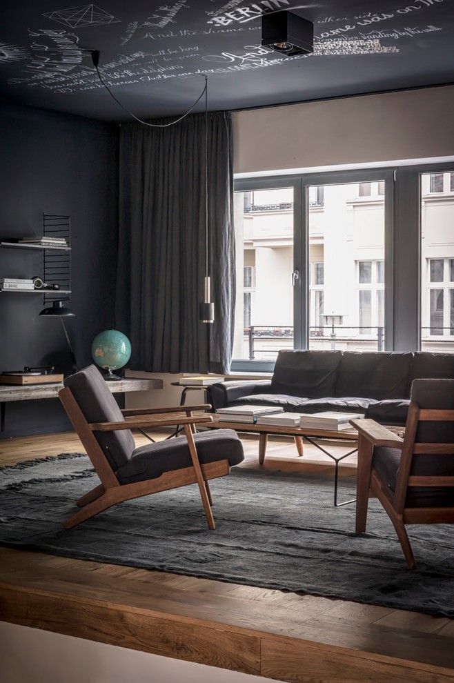 Photo of an industrial living room in Delhi.