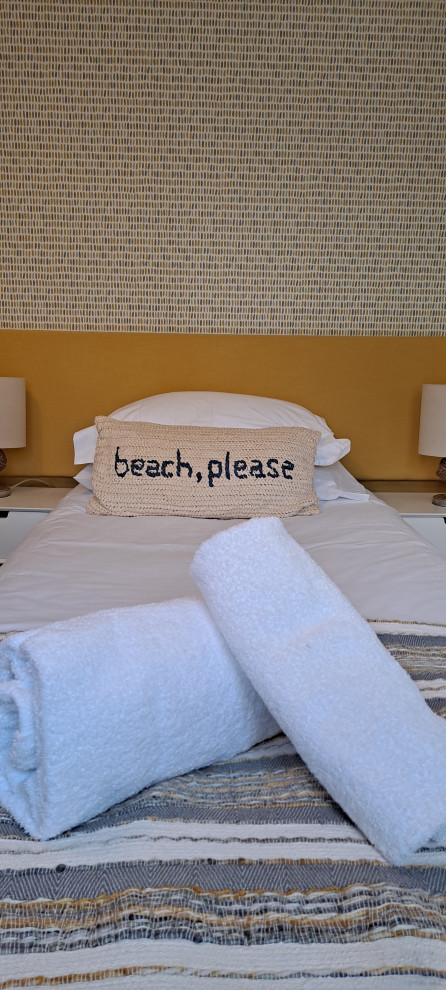 Design ideas for a beach style bedroom in Wiltshire.