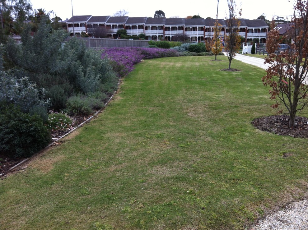 Photo of a large traditional garden in Geelong.